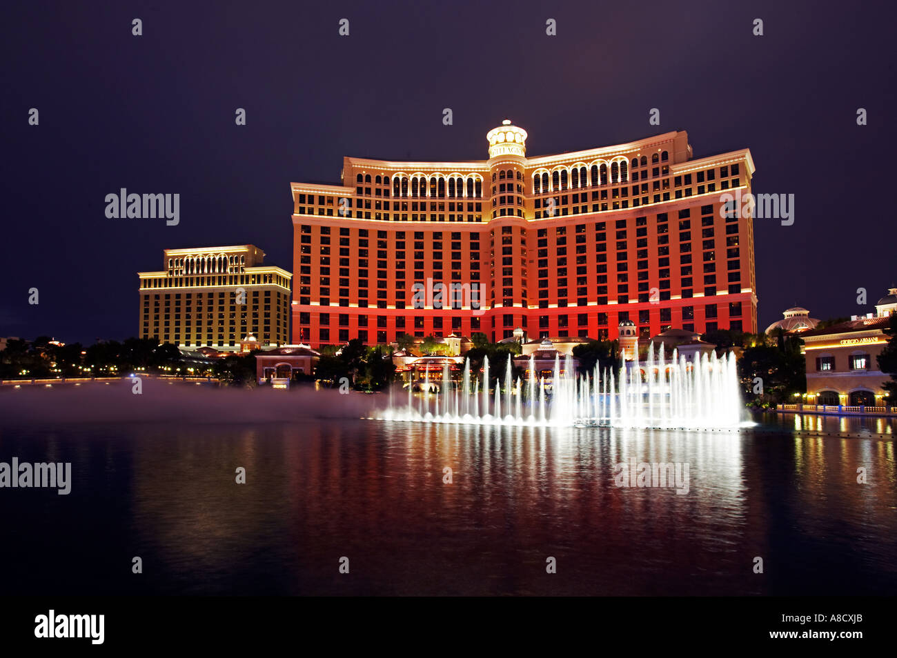 L'hôtel Bellagio et le Strip Casino Las Vegas NEVADA USA Banque D'Images