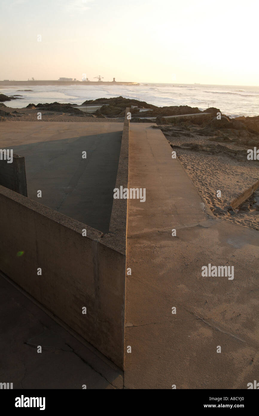 Piscine à Leça da Palmeira projetée par Alvaro Siza Vieira Banque D'Images