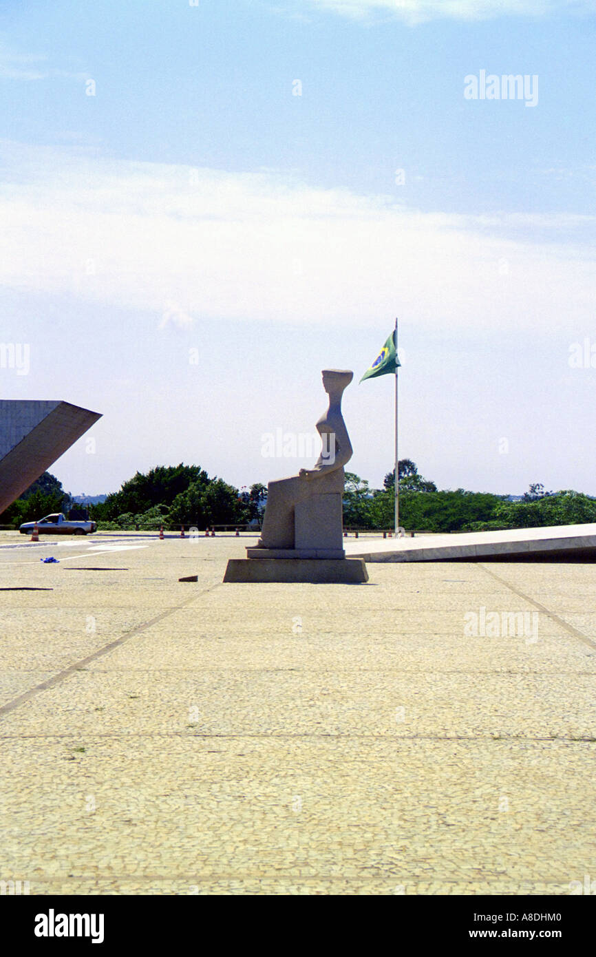 Statue de la Justice trois puissances Square Banque D'Images