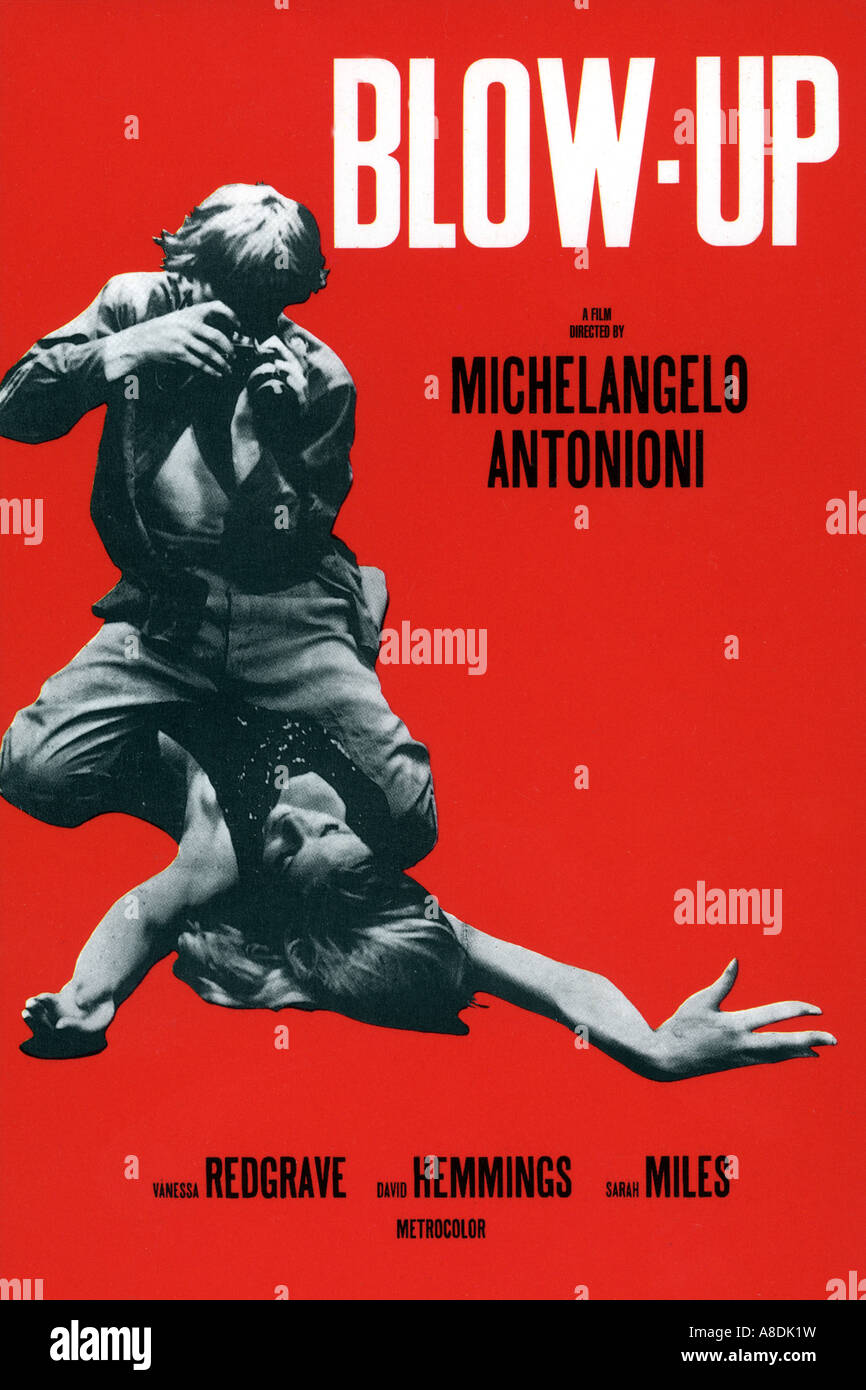 BLOW-UP affiche pour 1966 MGM film avec David Hemmings et Sarah Miles Banque D'Images