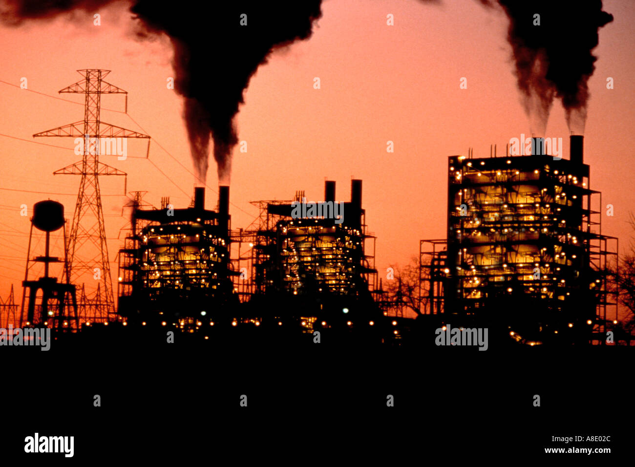 Usine de production d'énergie électrique Banque D'Images