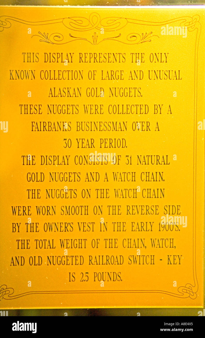 Détails de pépites d'or de l'Alaska à la collection 'Golden Nugget Casino'  dans 'Las Vegas' Photo Stock - Alamy