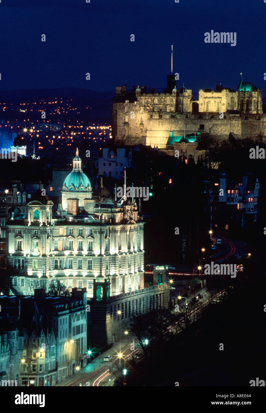 Édimbourg par nuit Banque D'Images