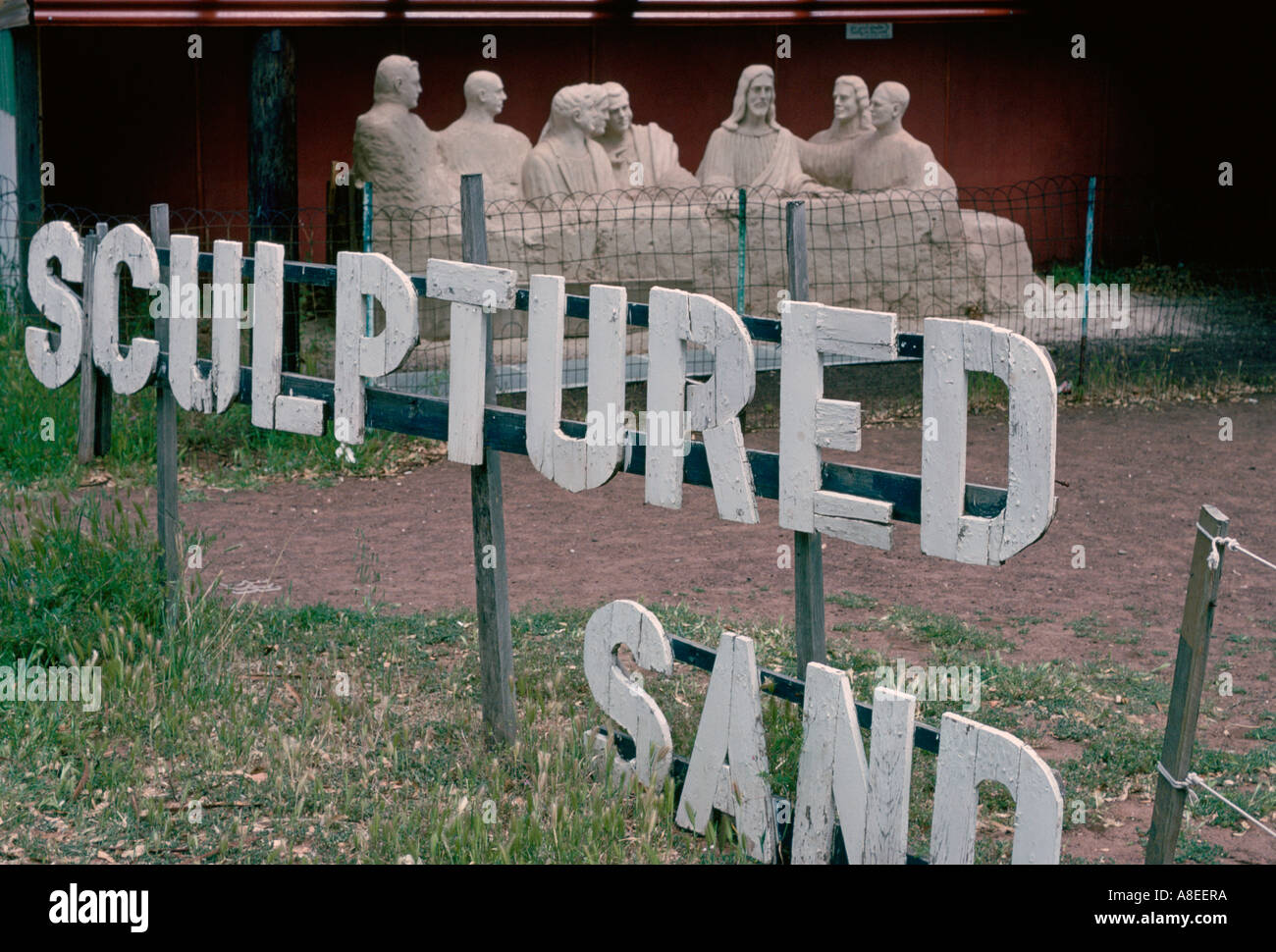 Sculptures de sable, de la Dernière Cène Banque D'Images