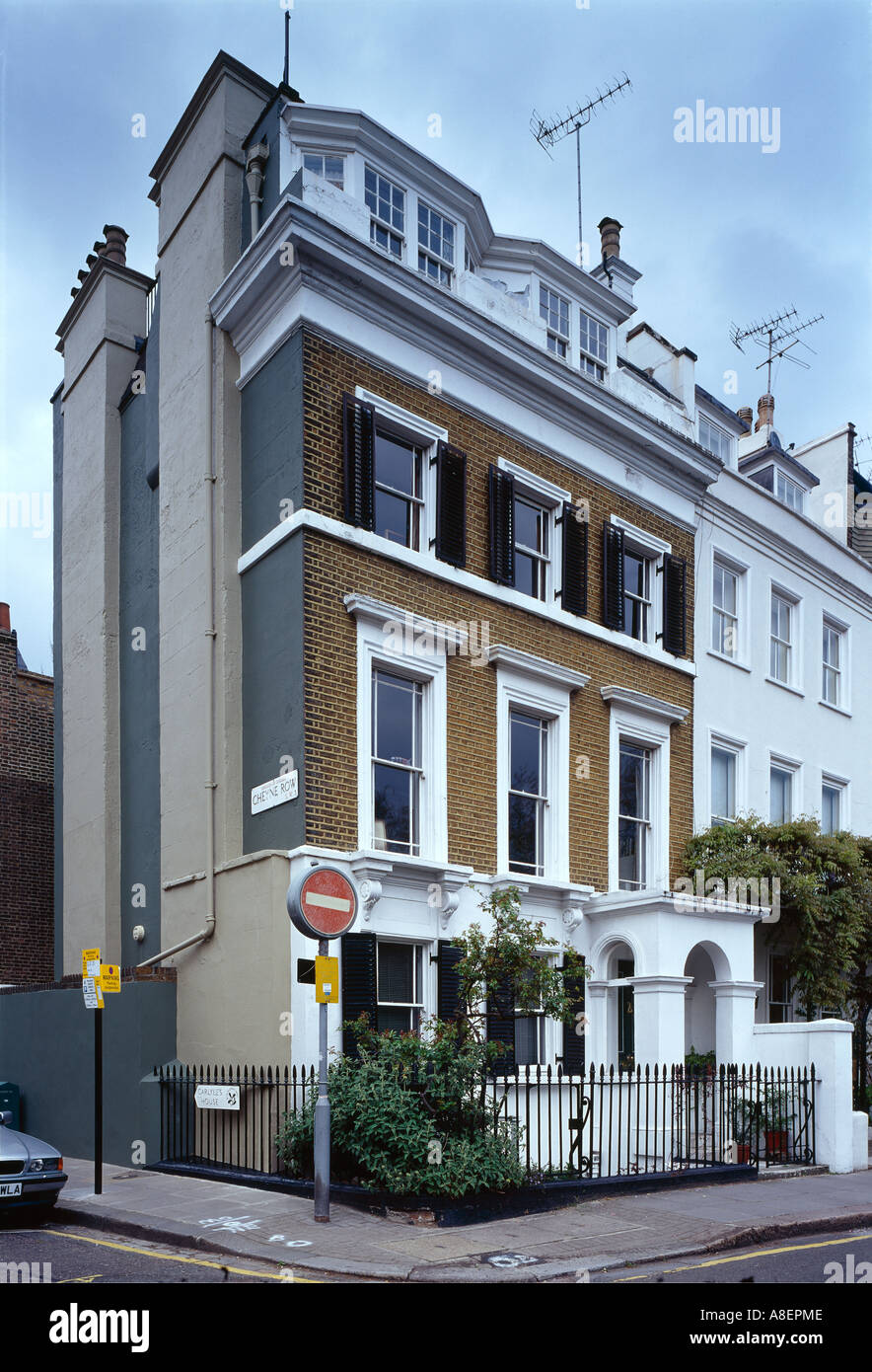 Maison privée sur Cheyne Walk, Chelsea. L'accueil de deisgners Robin et Lucienne Day jusqu'à 2000 Banque D'Images