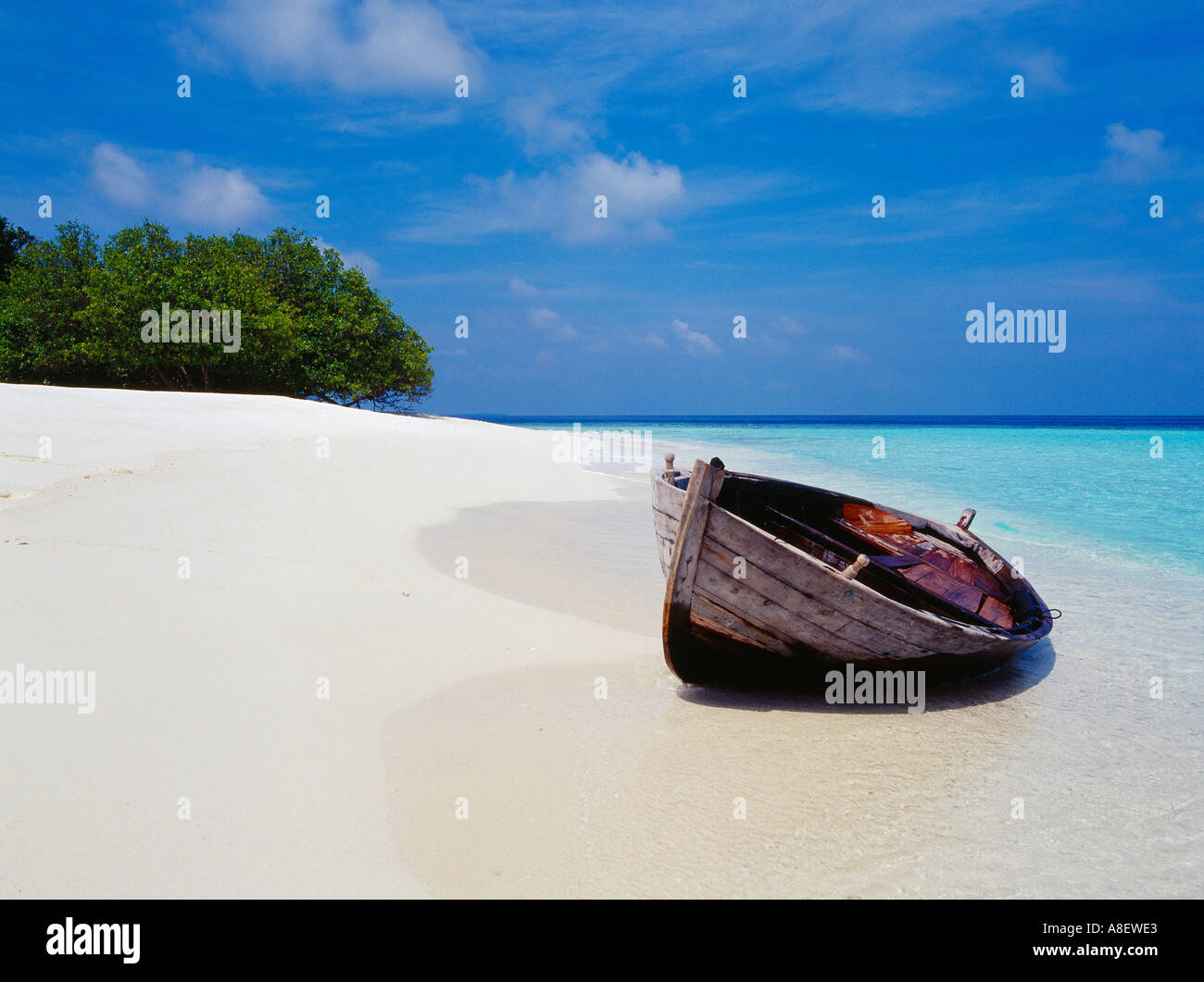 Îles Maldives océan Indien, l'atoll de Baa, plage Banque D'Images