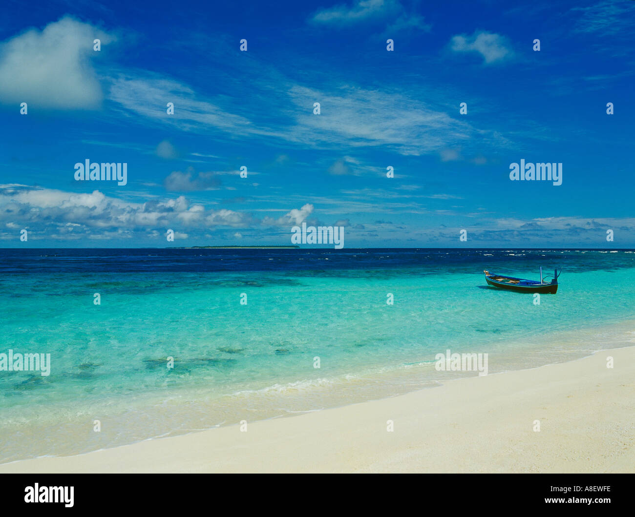 Îles Maldives océan Indien, l'atoll de Baa voile Banque D'Images