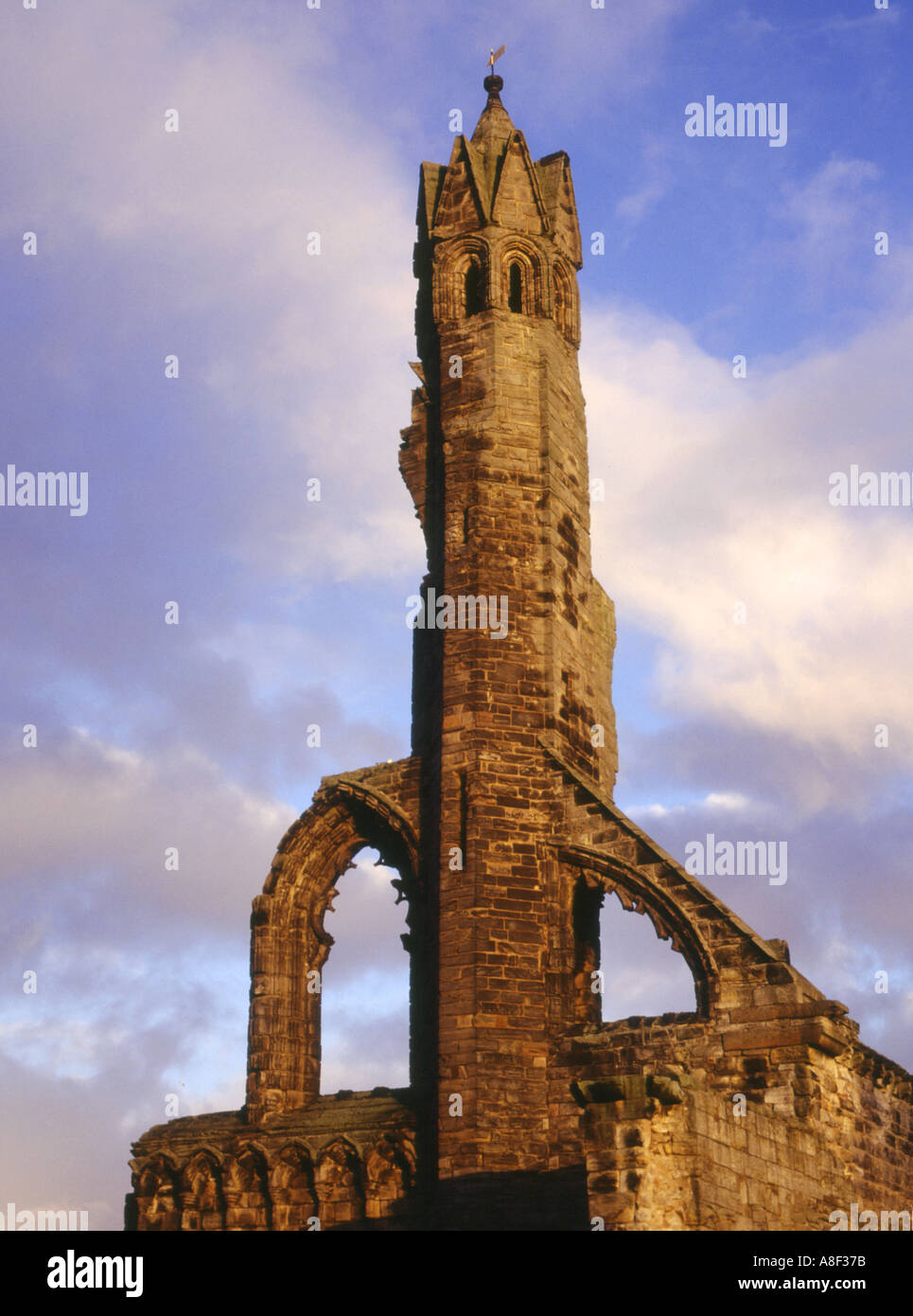 La CATHÉDRALE DE ST ANDREWS FIFE dh West end wall tower ruin Ecosse Banque D'Images