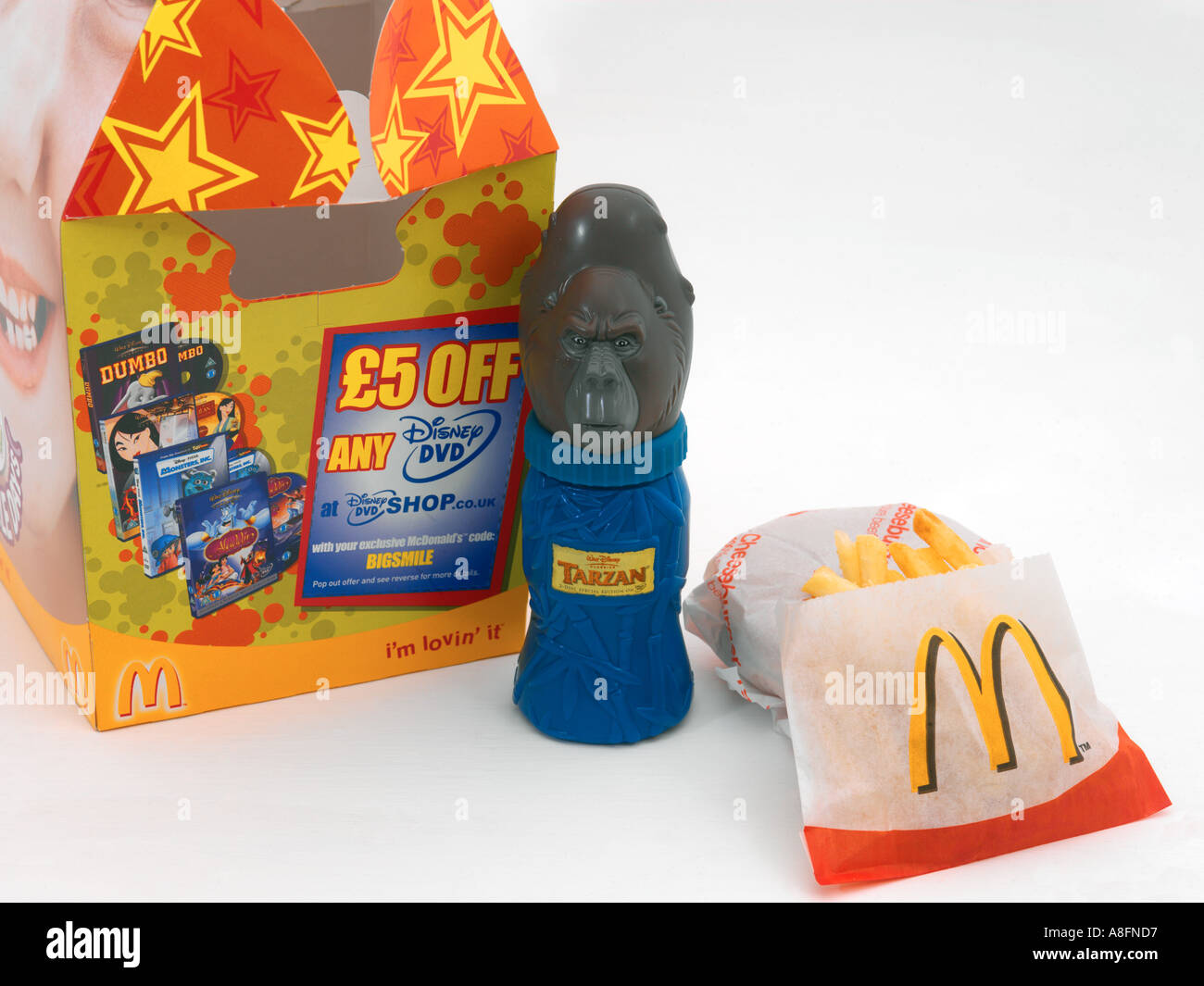 Mcdonald's Happy Meal avec Disney Toy Banque D'Images