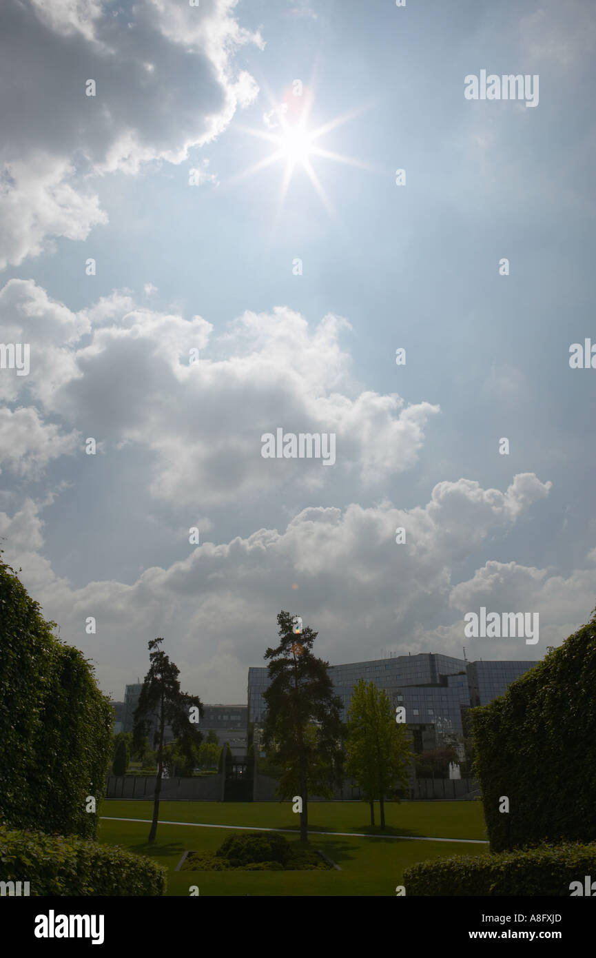 Plus de détails, le Parc André Citroën, Paris Banque D'Images