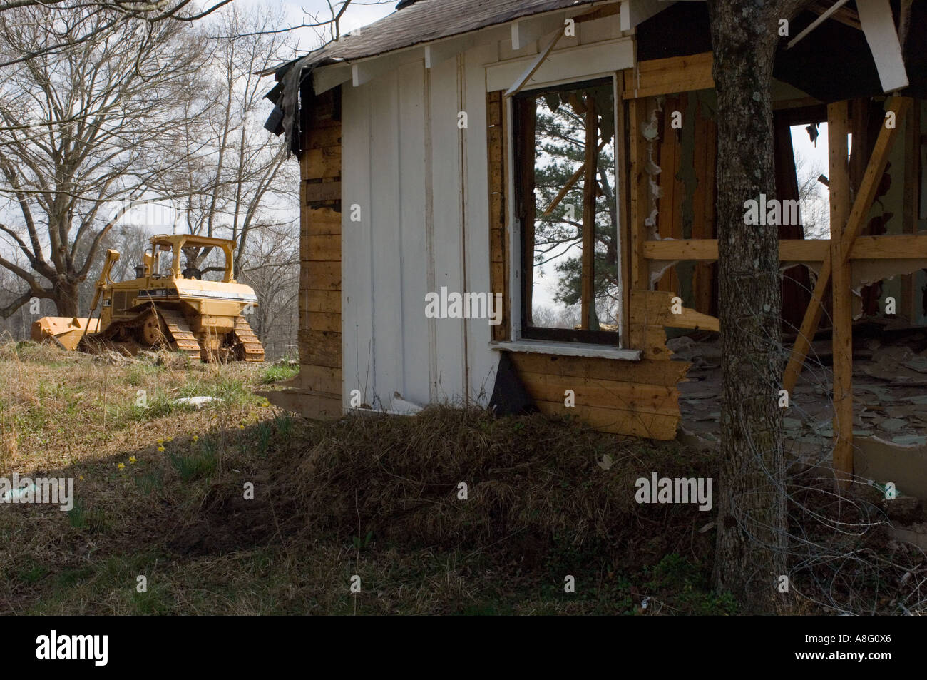 Chambre d'être rasé pour la construction d'une nouvelle maison Banque D'Images