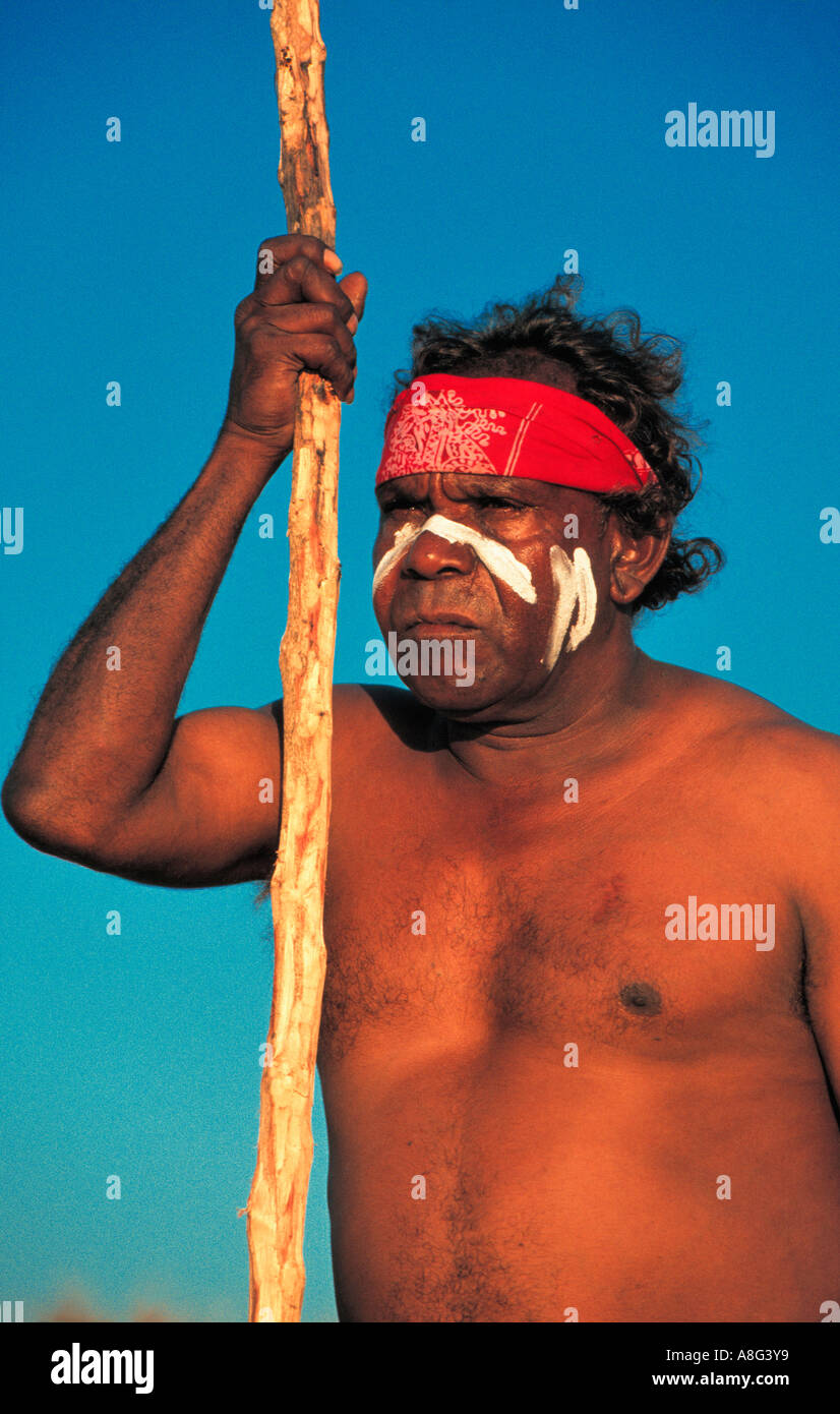 Le regard des autochtones, Darwin, Australie Banque D'Images