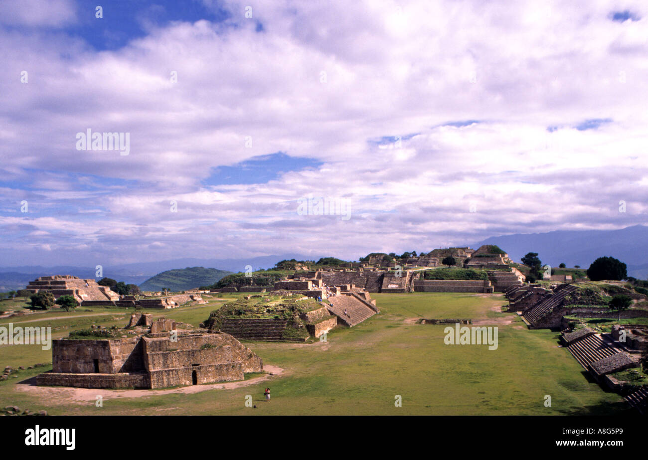 Oaxaca Monte Alban Mexique pyramides pyramide Zapotèques Banque D'Images