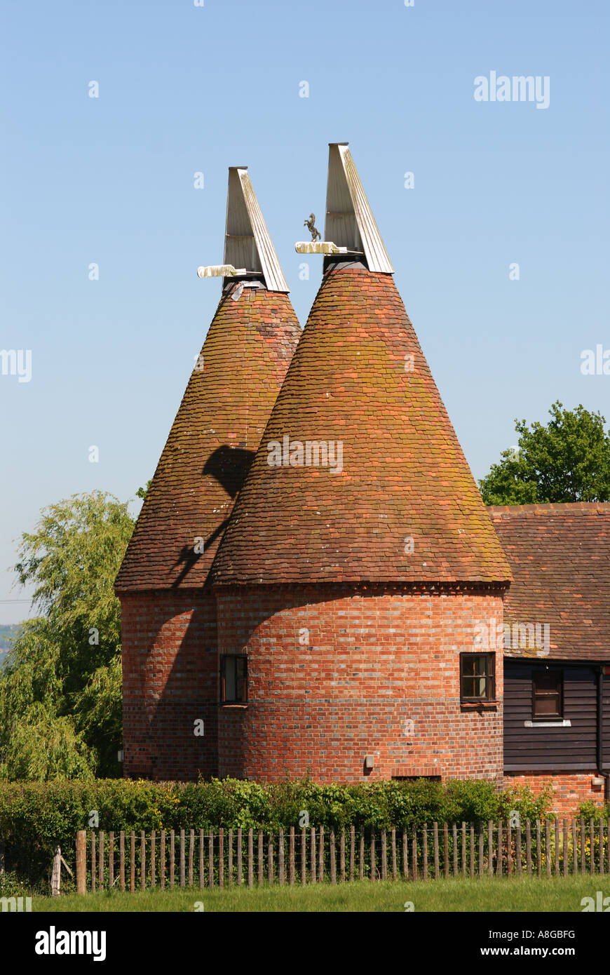 The Maltings à trois cheminées kent Banque D'Images