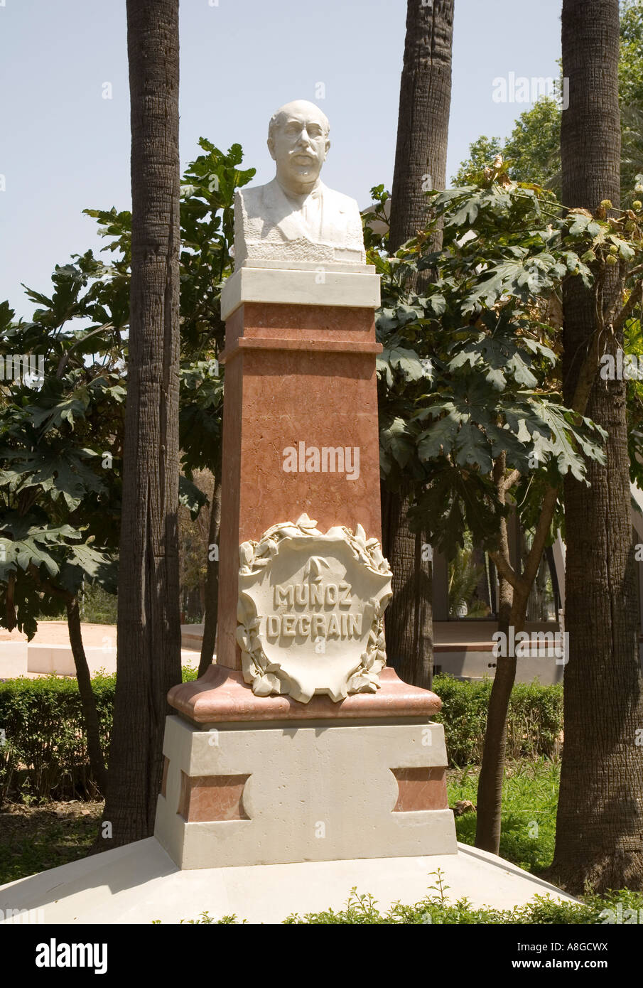 Memorial Statue d'Antonio Munoz Degrain Malaga Espagne Banque D'Images