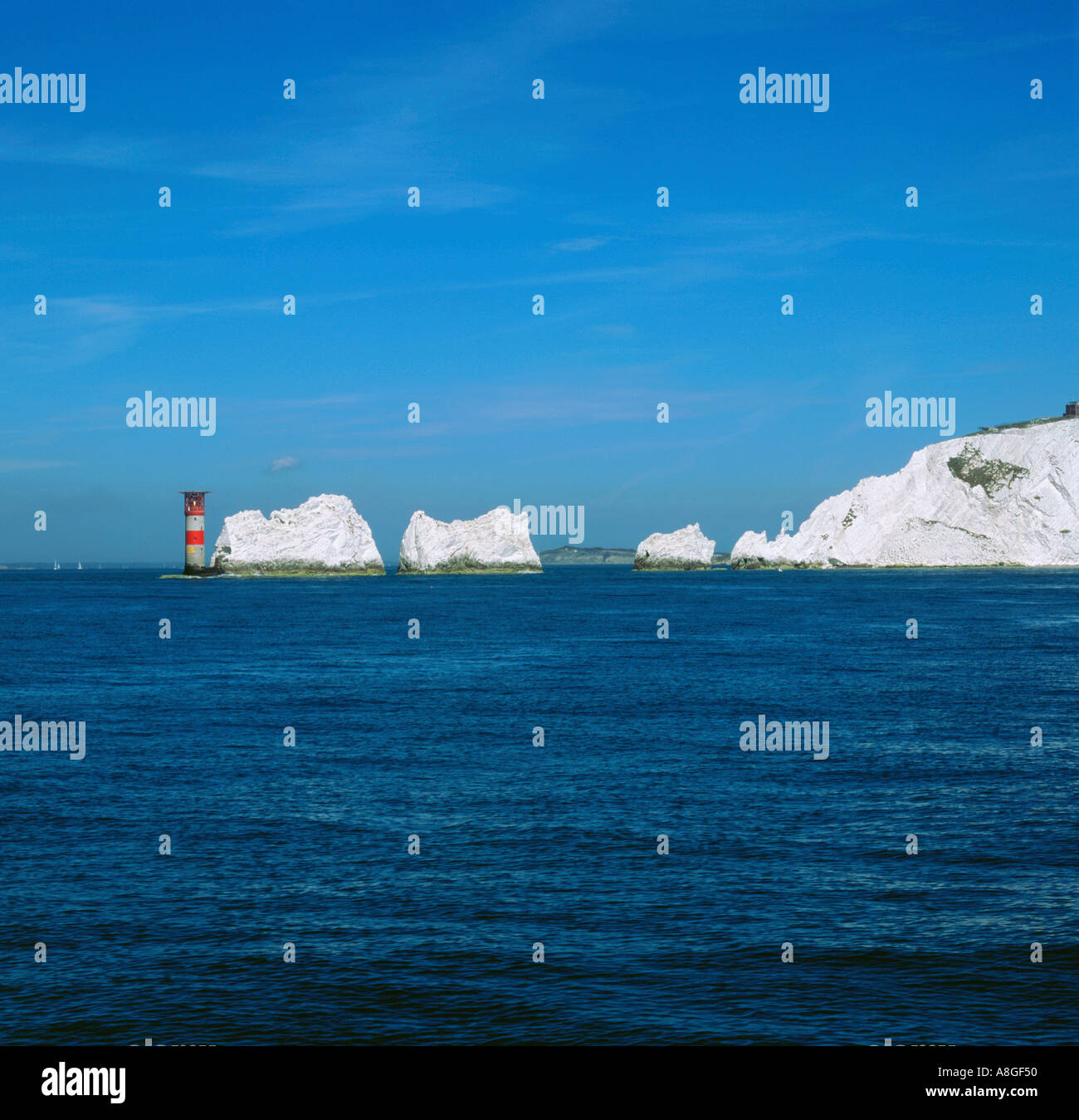 Les aiguilles et le phare, choisis de n le pont du bateau à aubes Waverley Banque D'Images