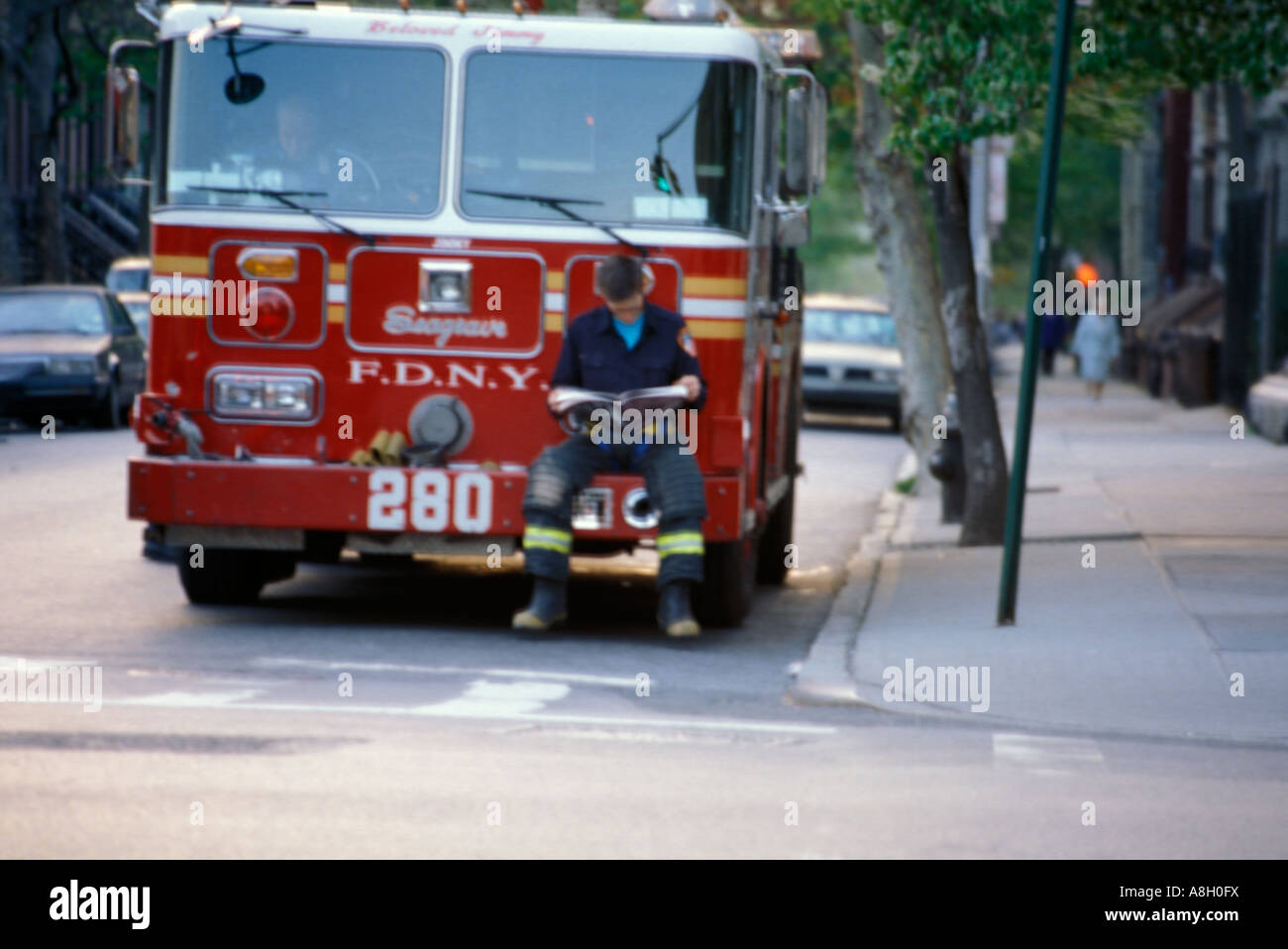 Fireman Brooklyn NY Banque D'Images