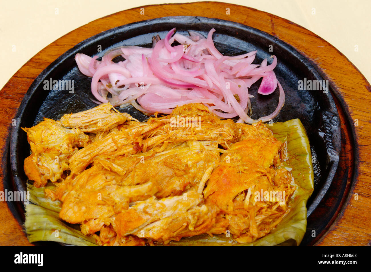 Cochinita Pibil, nourriture mexicaine, Axiote de porc mariné Banque D'Images