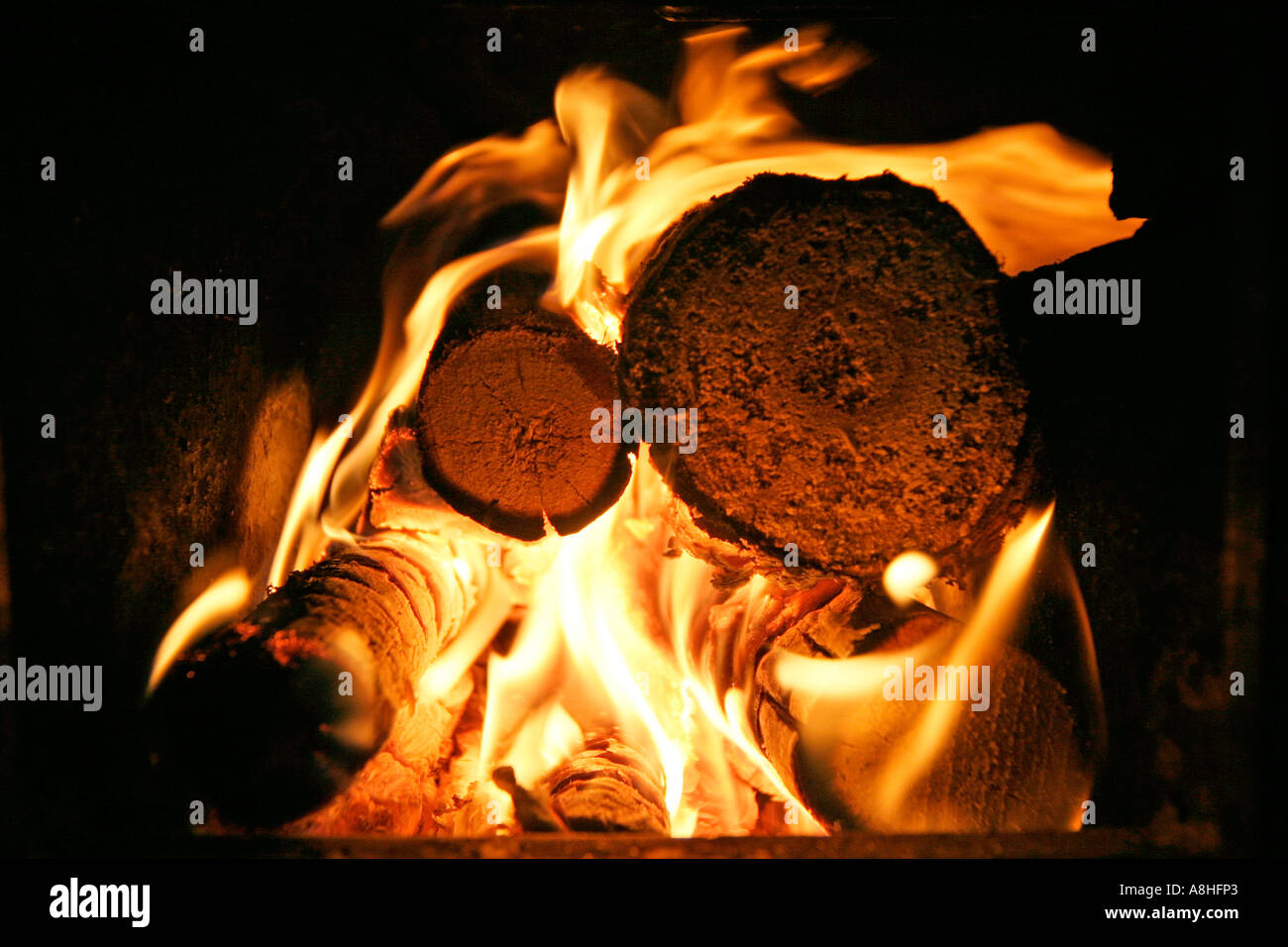 Poêle à bois Banque D'Images