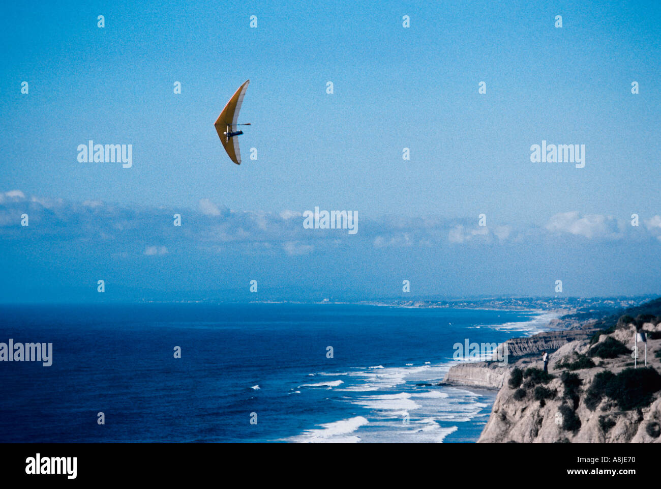Un planeur au-dessus de Torrey Pines Californie USA Banque D'Images