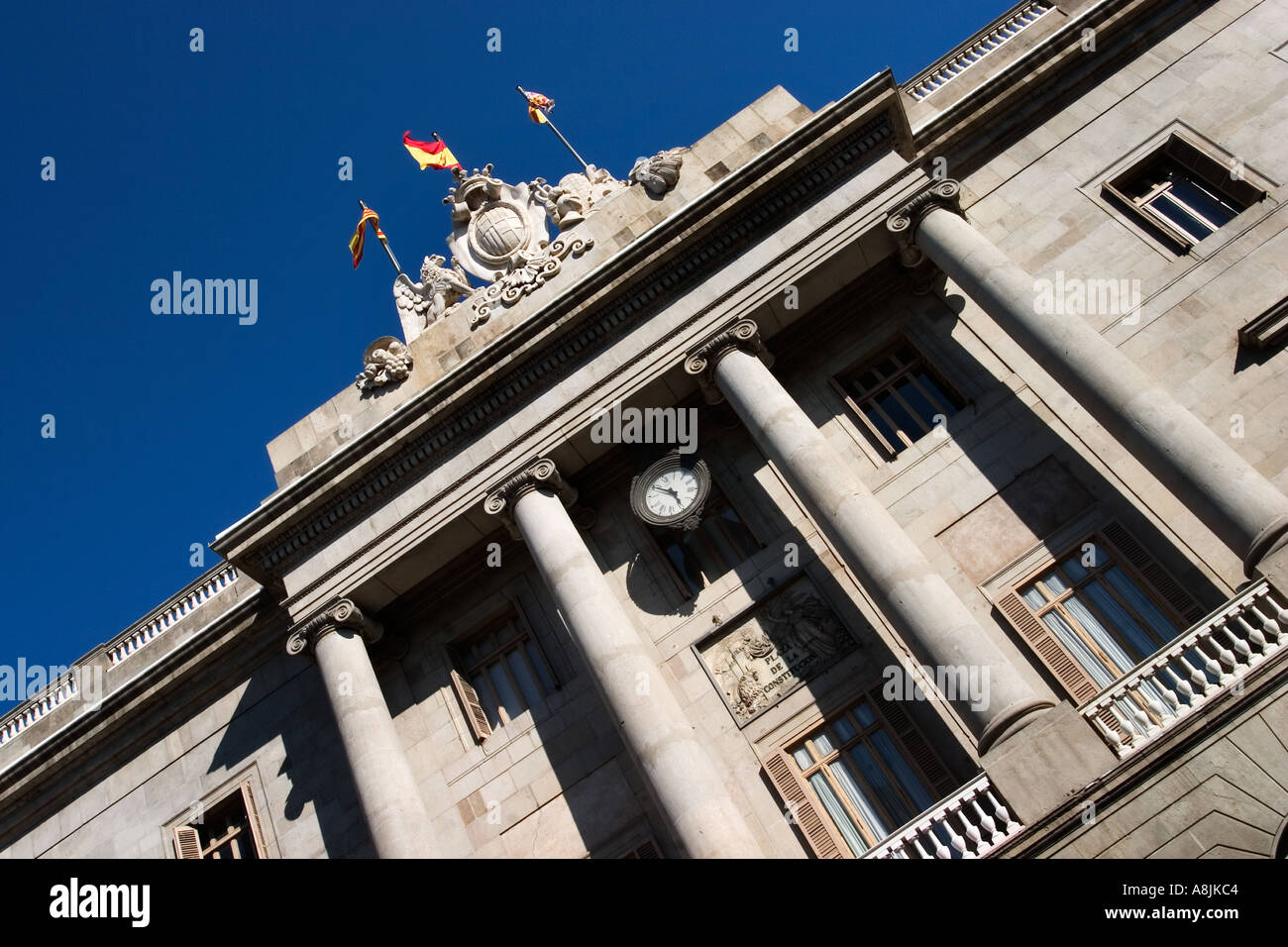 L'Ajuntament de ville de Barcelone Plaça de Sant Jaume Banque D'Images