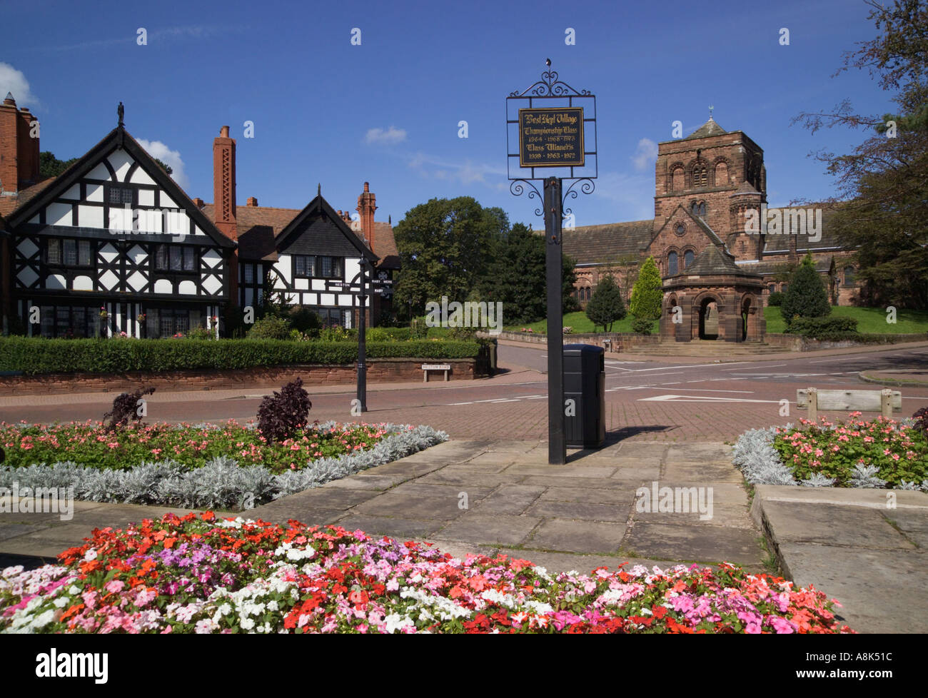 Centre Village Thornton Hough Angleterre Wirral Banque D'Images