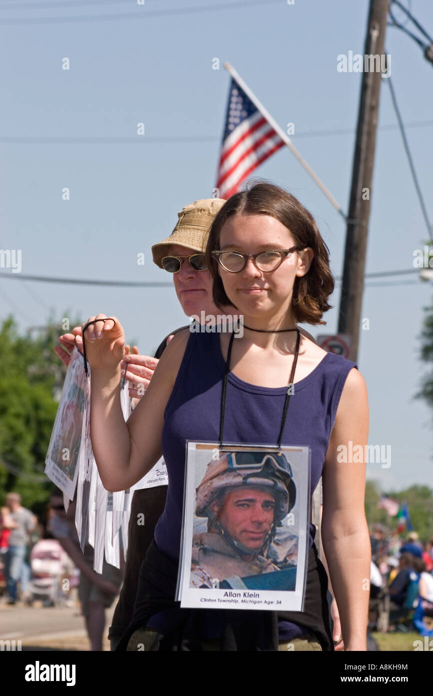 Les soldats américains tués en Irak Banque D'Images