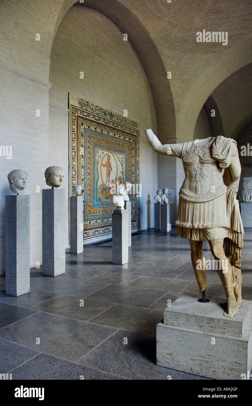 Hall de portraits romains, Glyptothèque de Munich, Bavière, Allemagne Banque D'Images