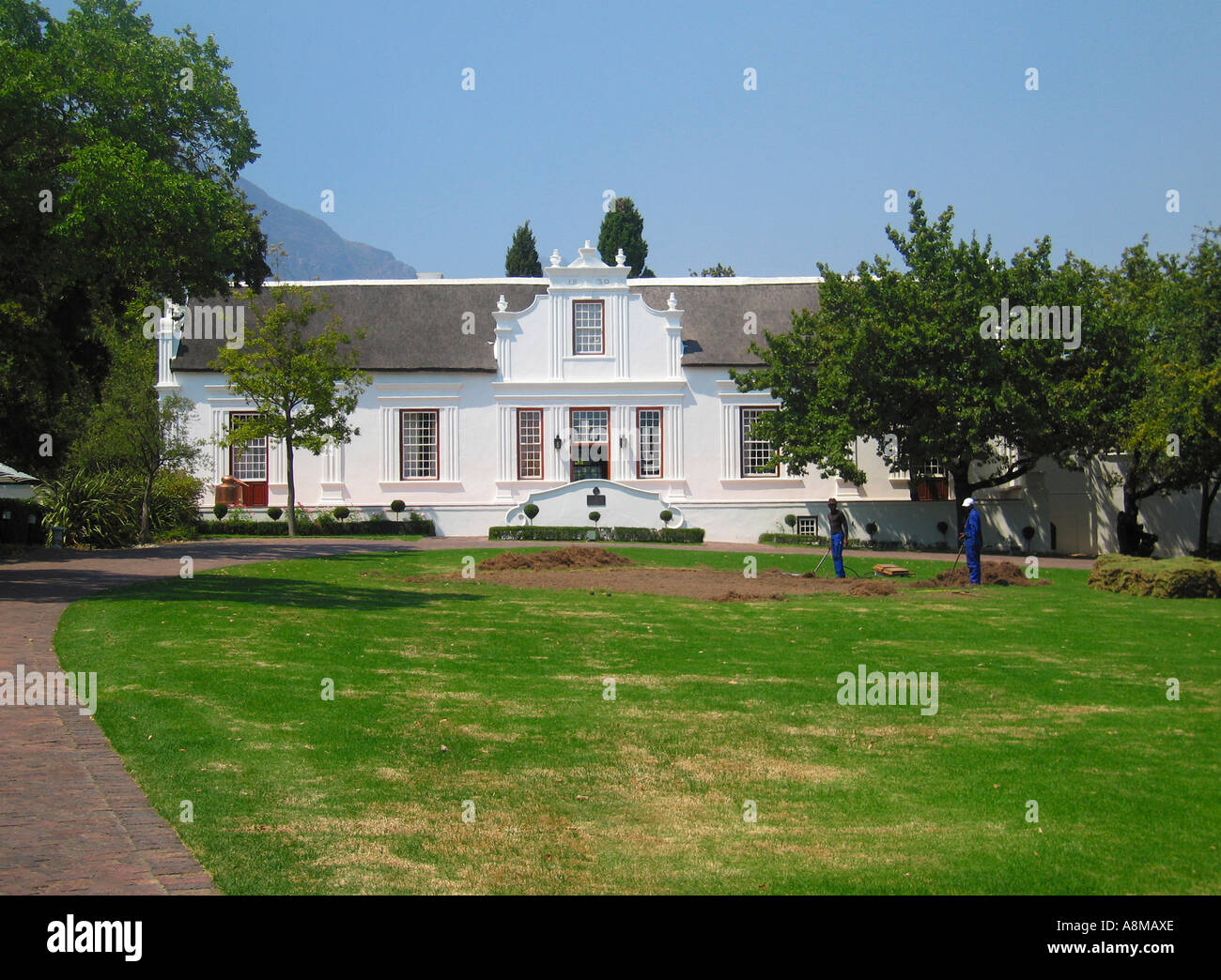 Magnifique Manoir à Lanzerac Winery Stellenbosch Cape Province Afrique du Sud Banque D'Images