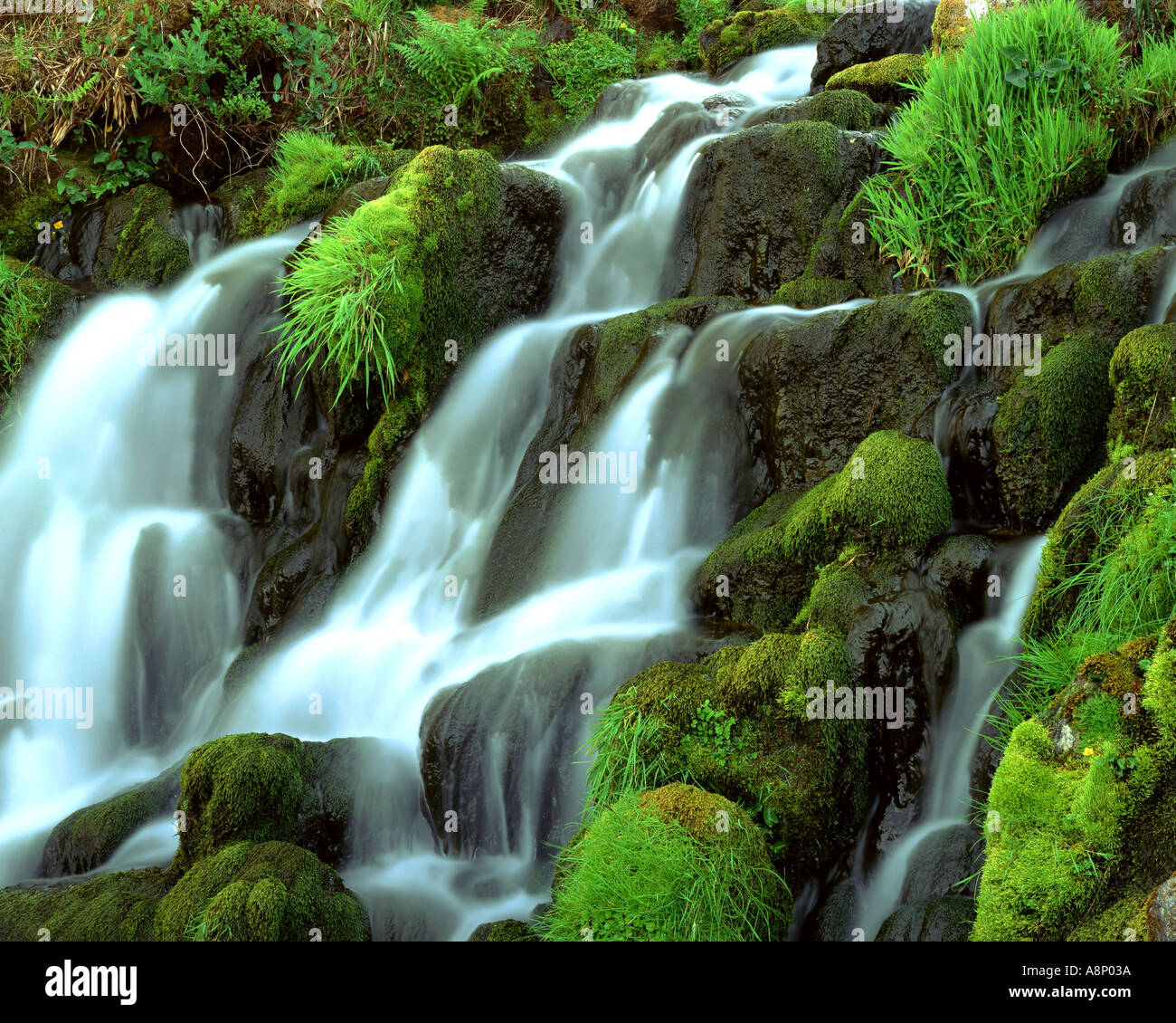 GB - Ecosse : Cascade sur Ben Dearg sur l'île de Skye Banque D'Images