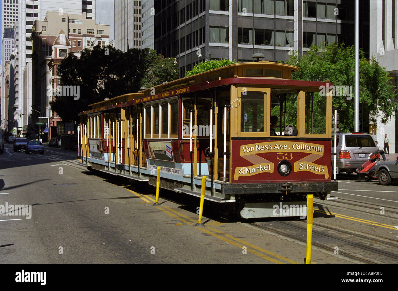 Tram, San Francisco Banque D'Images