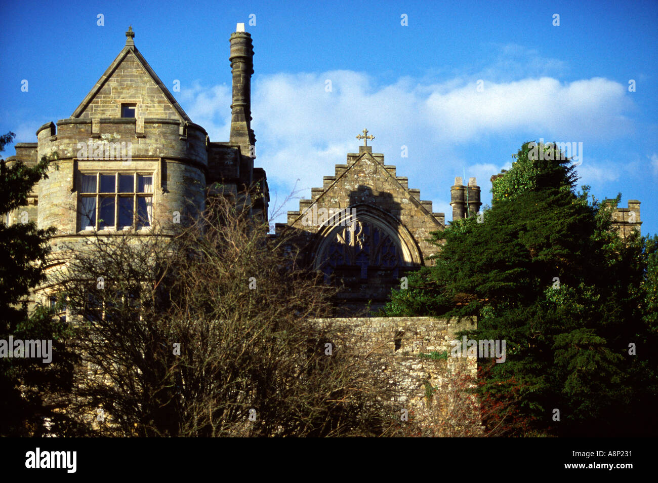 Battle Abbey et l'école située dans l'abbaye, construite sur le site de la bataille de Hastings, 1066 Banque D'Images