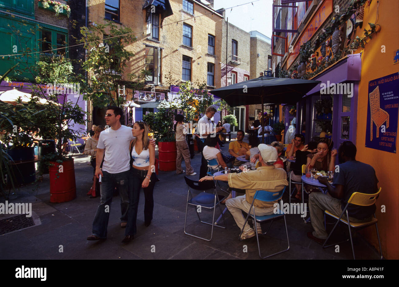 Cafe de la vie en chantier Neals Covent Garden London Banque D'Images