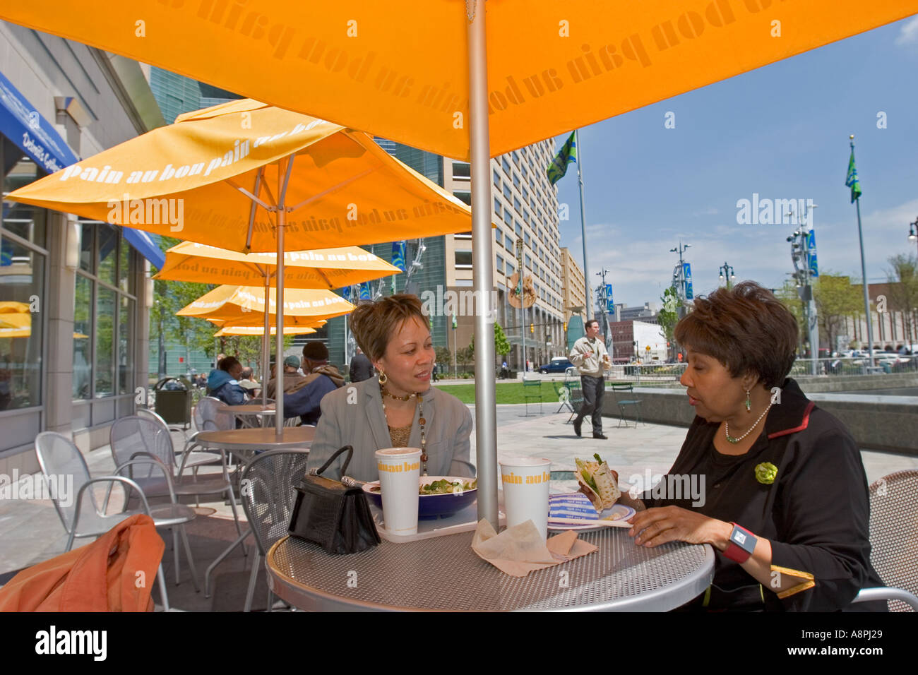 Parc Campus Martius dans le centre-ville de Detroit Banque D'Images
