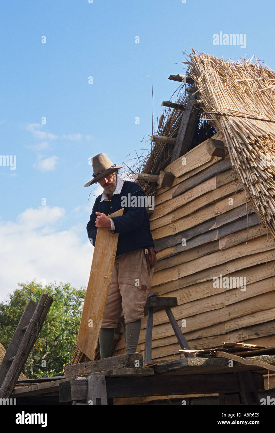 Plimoth Plantation Plymouth au Massachusetts Banque D'Images