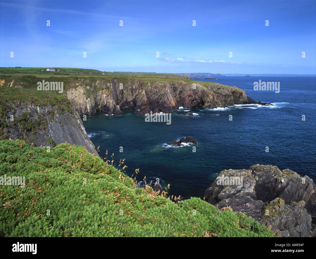 Fynnon Porth Bay et Cynddeiriog * 1963 : ouverture intégrale de pointe de galles Pembrokeshire Coast National Park Banque D'Images