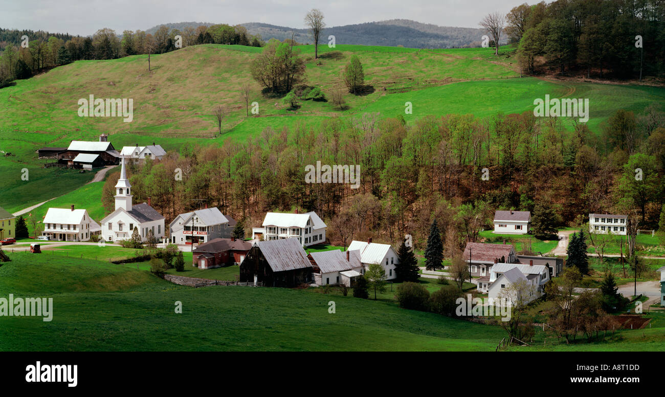 Corinthe est niché dans les collines verdoyantes de l'espace rural Vermont incarnent la petite ville Americana Banque D'Images