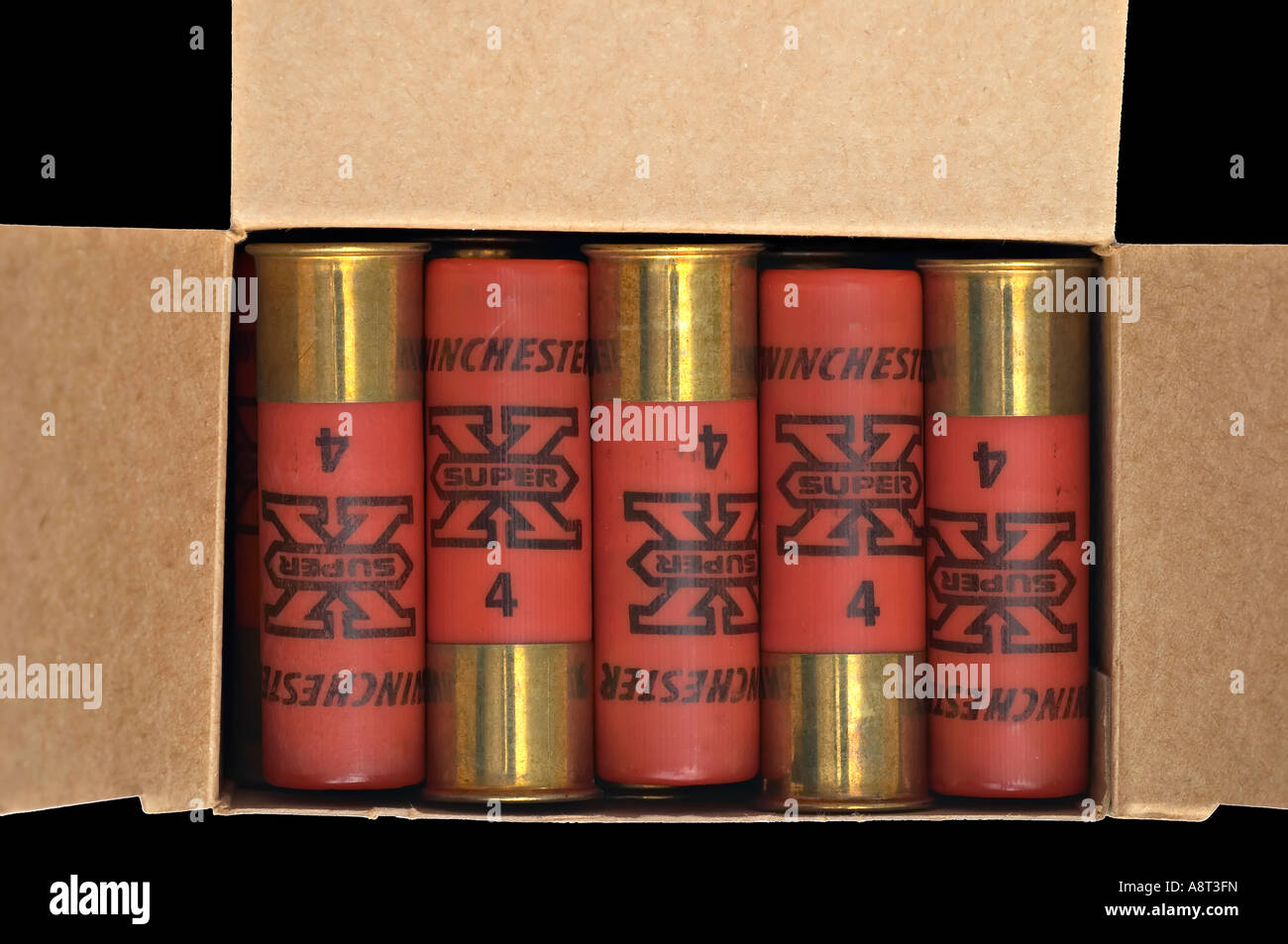Boite de 16 cartouches de calibre Winchester Super X Non 4 shot Banque D'Images