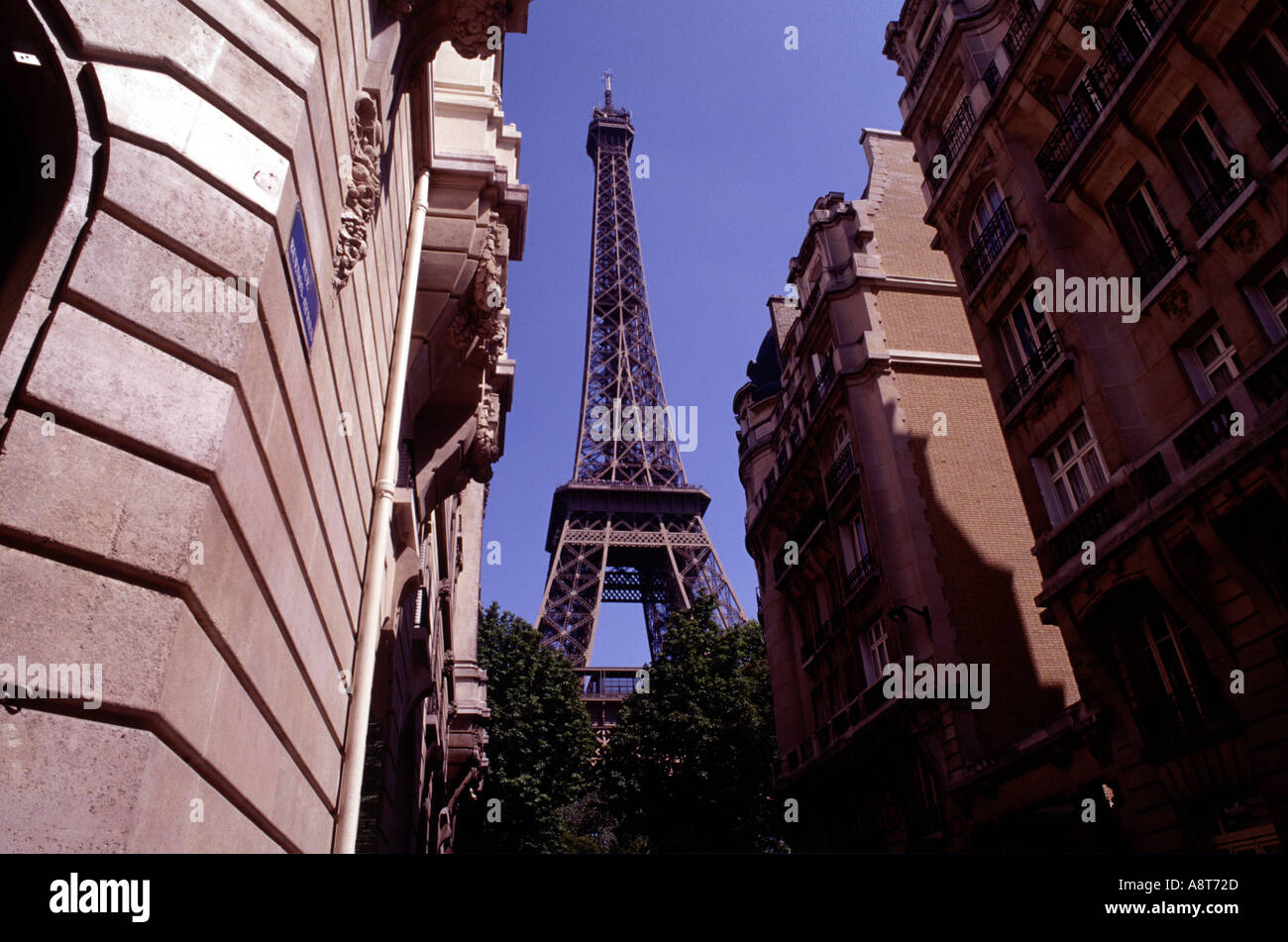 Tour Eiffel Tower Paris France Banque D'Images