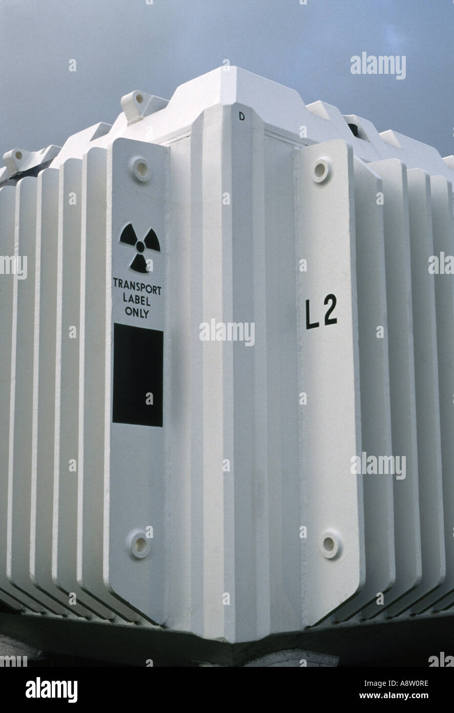 Fiole de déchets nucléaires. UK Banque D'Images