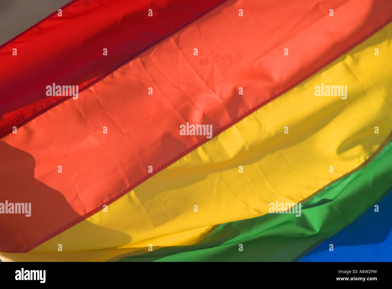La gay pride rainbow flag sur l'affichage à Brighton Banque D'Images