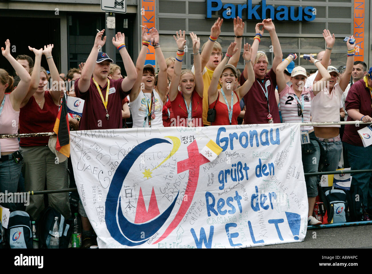 L'Allemagne, en Rhénanie du Nord-Westphalie, Cologne, la Journée mondiale de la Jeunesse 2005 Banque D'Images