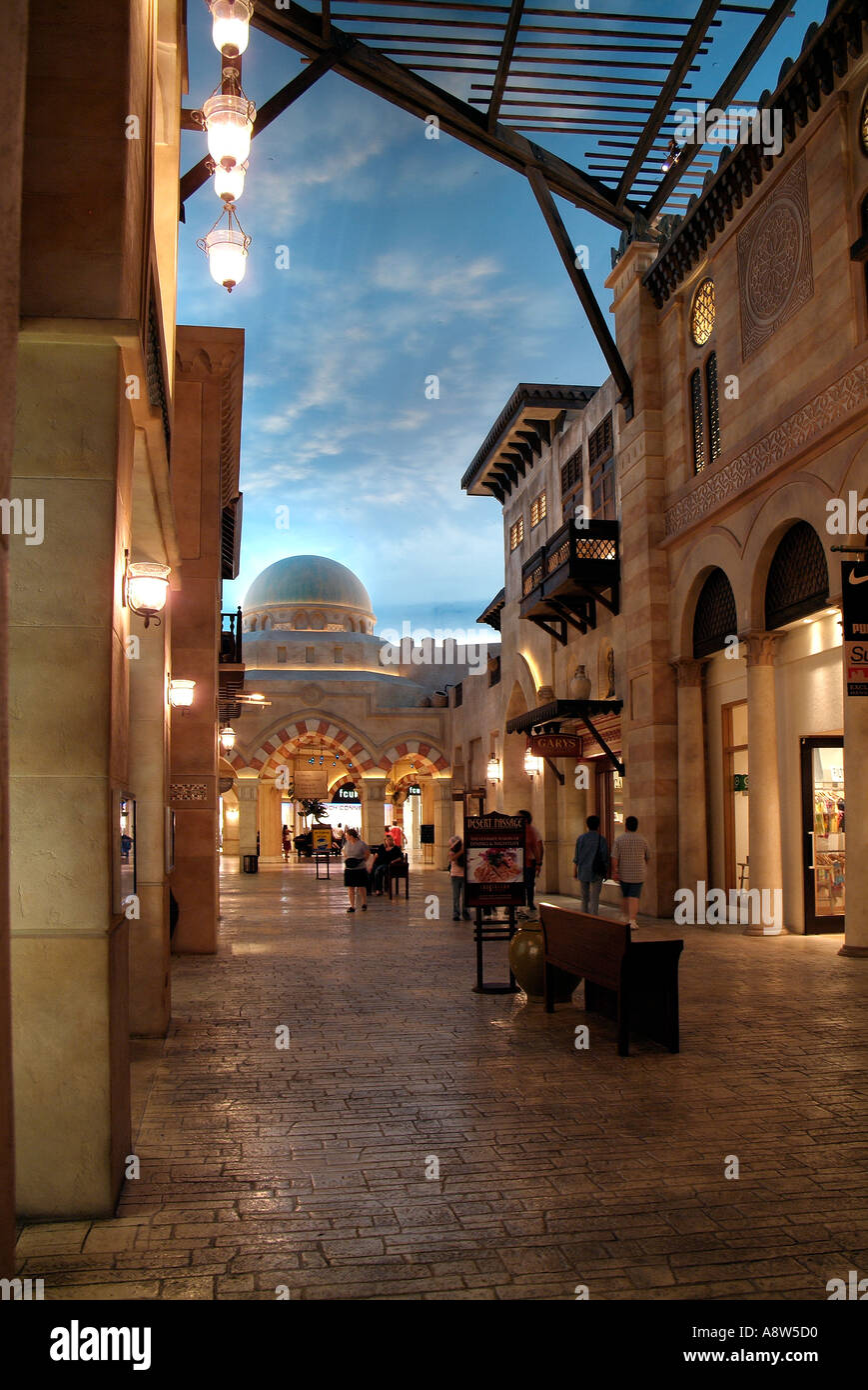 Le passage Dsert galerie marchande de l'Aladdin Hotel Las Vegas Banque D'Images