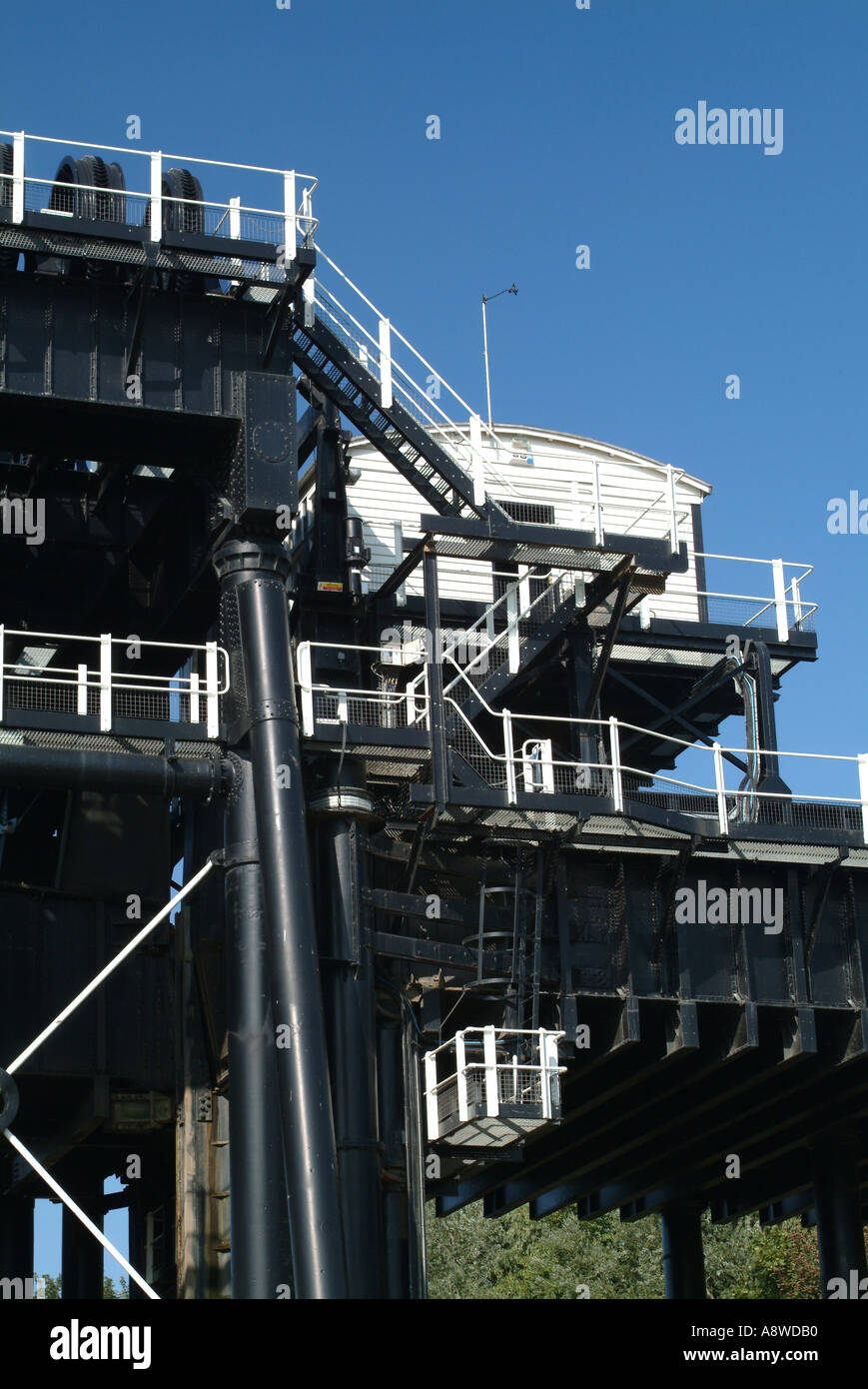 British Waterways Anderton Boat Lift près de Barnton Cheshire England Royaume-Uni UK Banque D'Images