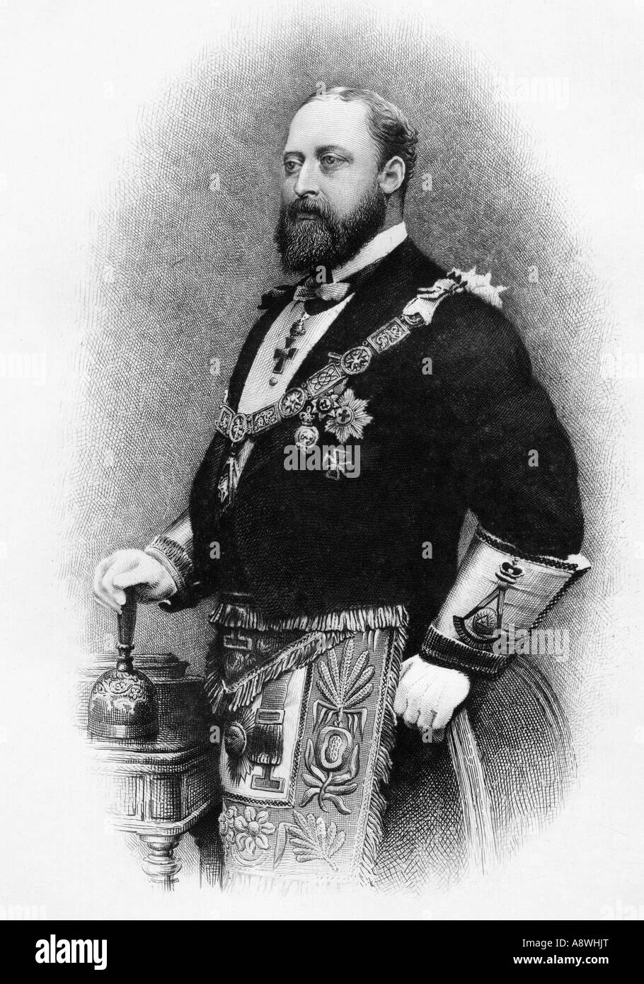 Albert Edward, Prince de Galles, duc de Saxe, Prince de Saxe Coburg Gotha. 1841 - 1910. Banque D'Images