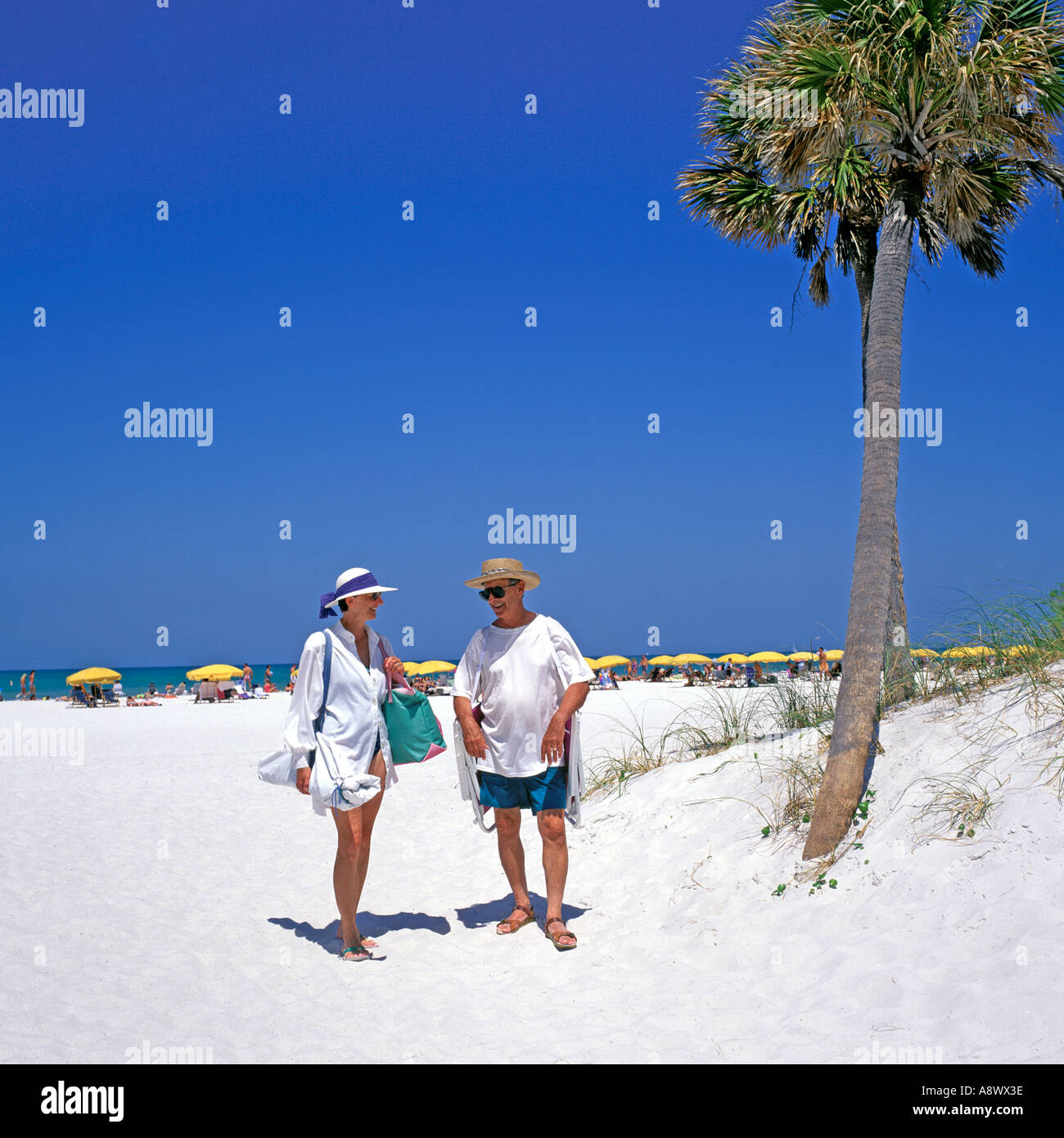 D'âge mûr Clearwater Beach en Floride Banque D'Images