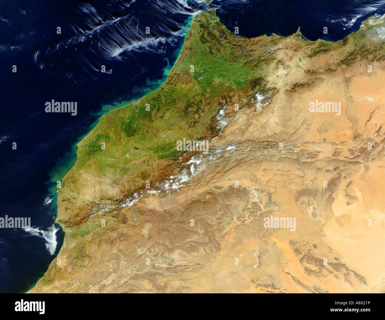 Maroc Vue de l'espace Banque D'Images