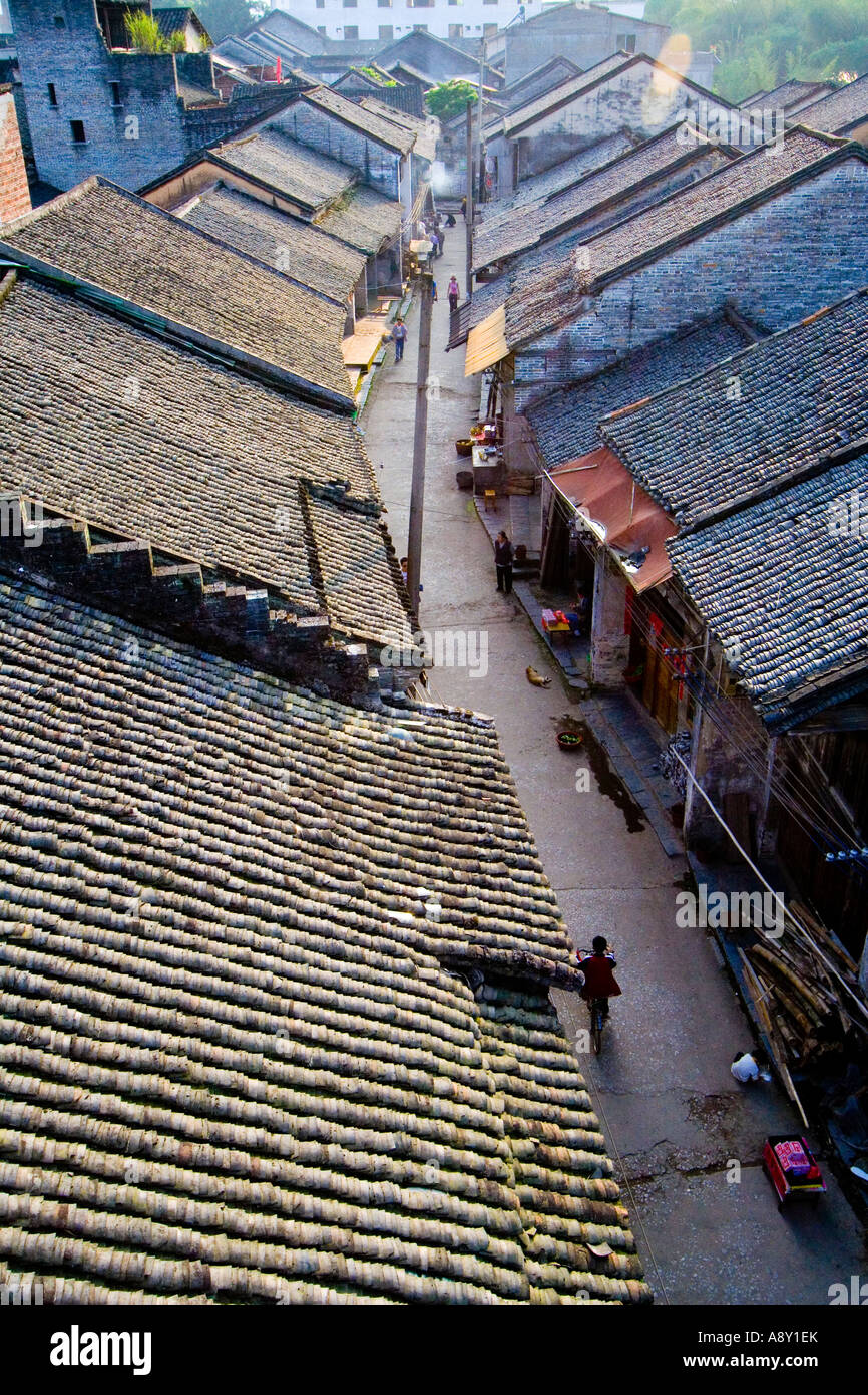 Xing Ping Village près de Guilin et Yangshuo Chine Banque D'Images