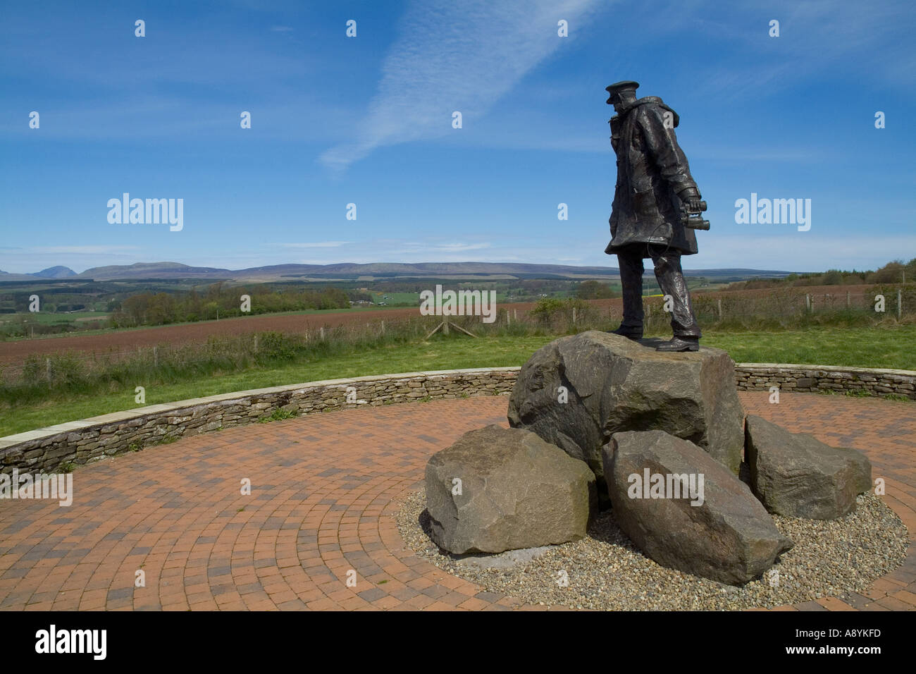 dh David Stirling Memorial DOUNE STIRLINGSHIRE Statue fondateur SAS 1941 régiment de services aériens spéciaux forces britanniques de la guerre mondiale 2 Banque D'Images