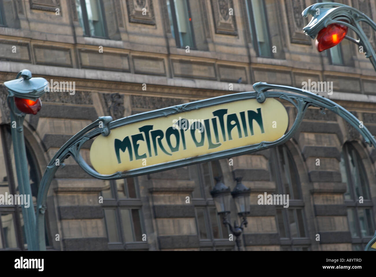 Entrée de Metro Paris France Europe Banque D'Images